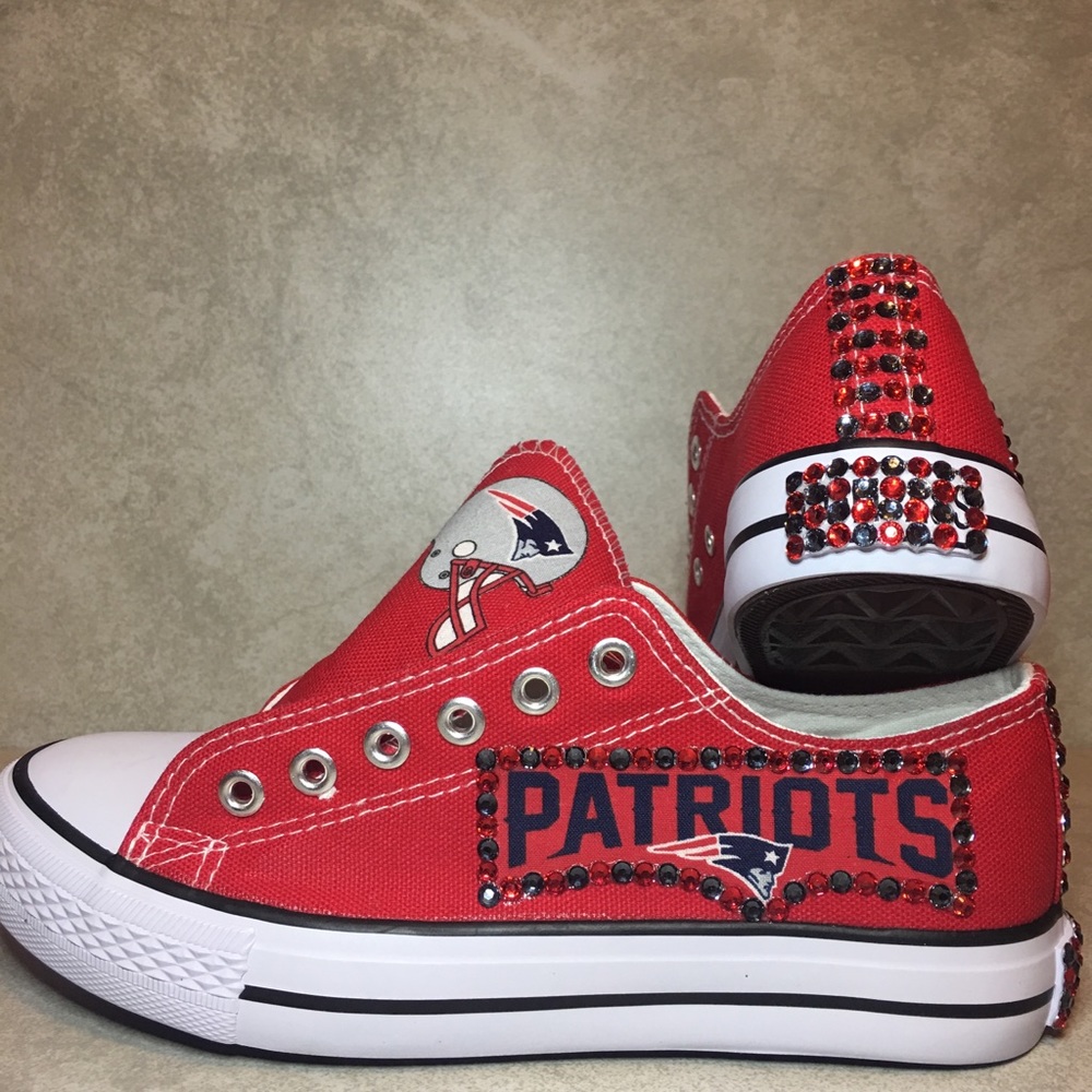 COMPASS/SPORT BRAND NFL PATRIOTS WOMEN BLING SHOES